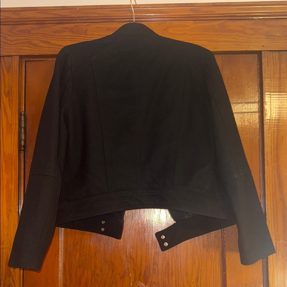 🖤 H&M Vintage Wool-Blend Bomber Jacket – 2010 - Size 12 - Picture 7 of 11